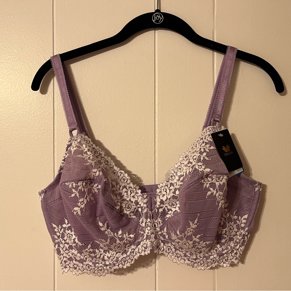 WACOAL Embrace Lace Underwire Bra Light Purple NWT